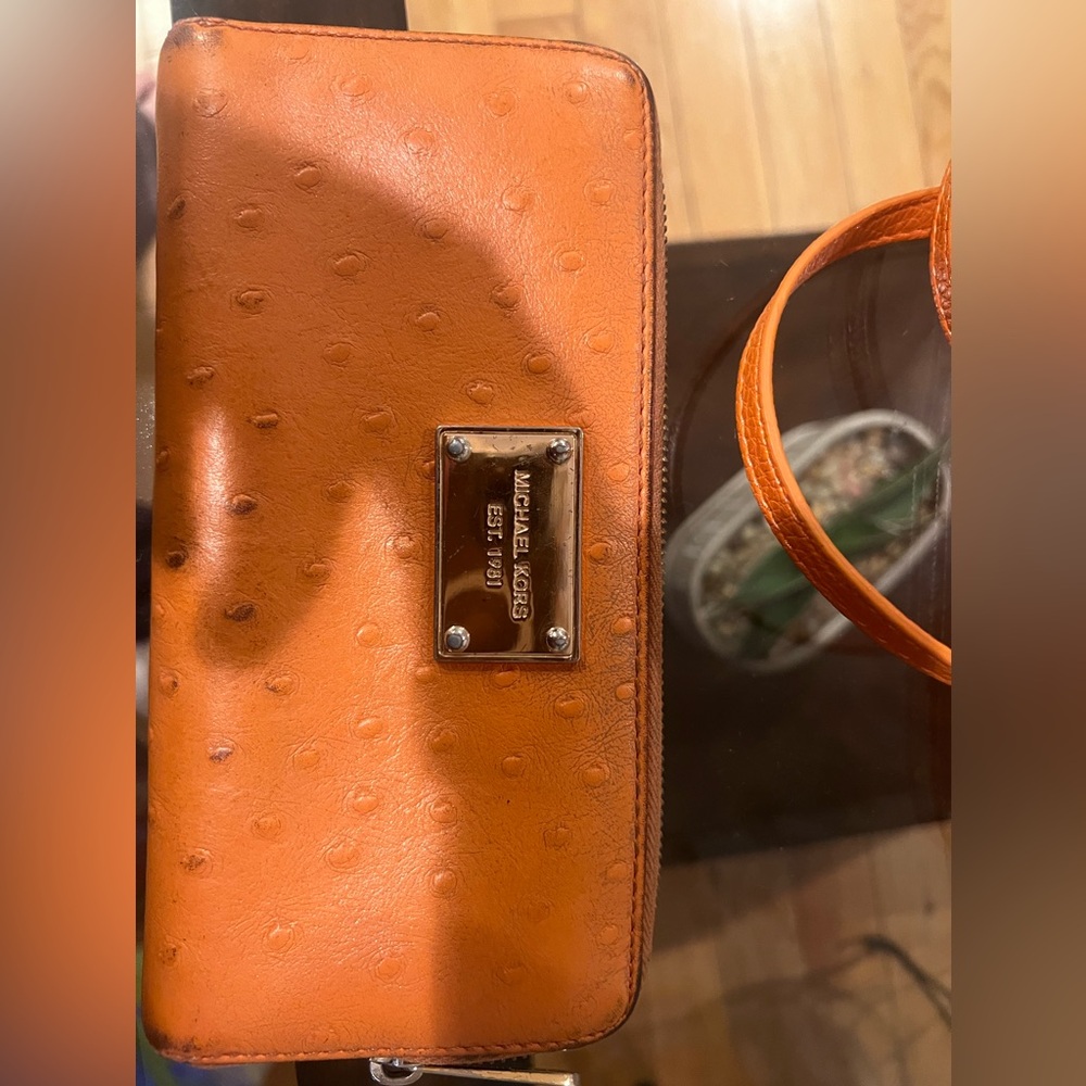 Michael Kors orange wallet